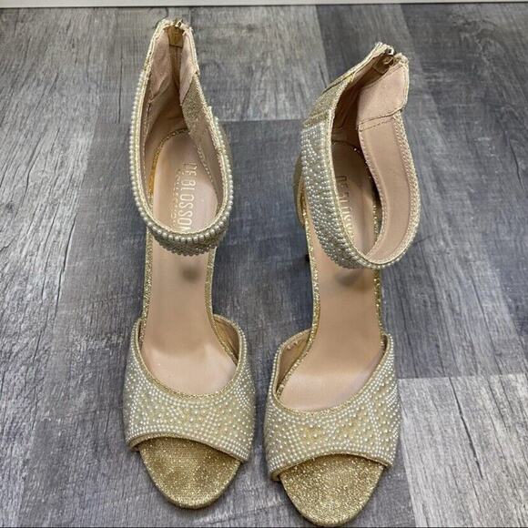 De Blossom Collection Isabella Pearl Heels Size 10 - Picture 4 of 12